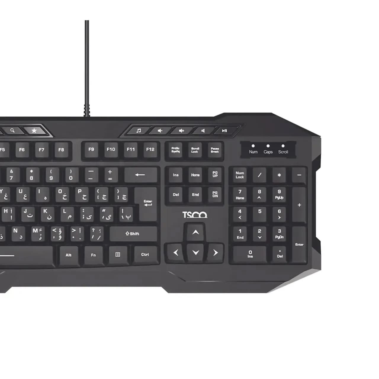 کیبورد باسیم (تسکو) TSCO مدل TK 8042 – مشکی — تصویر ۶