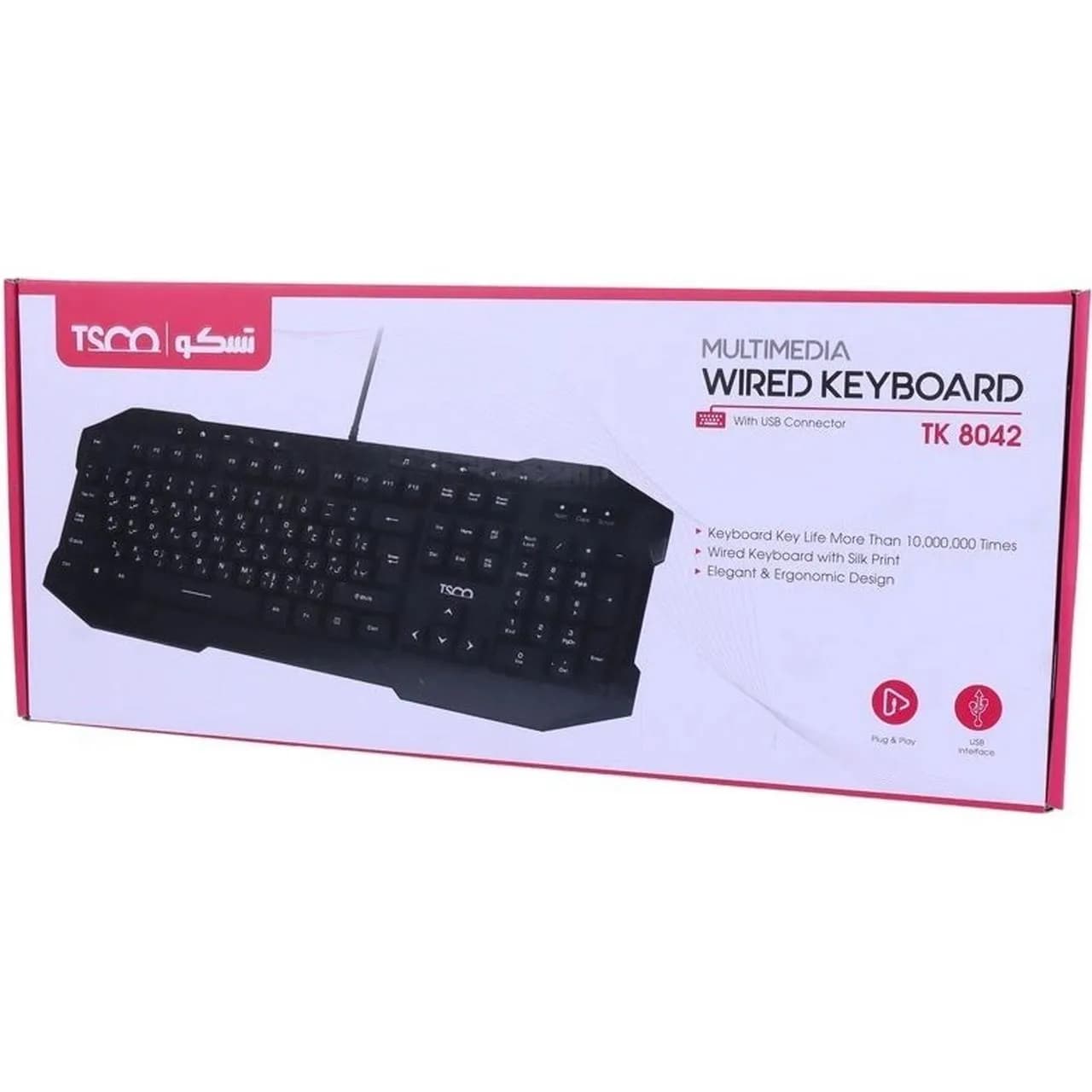 کیبورد باسیم (تسکو) TSCO مدل TK 8042 – مشکی — تصویر ۳