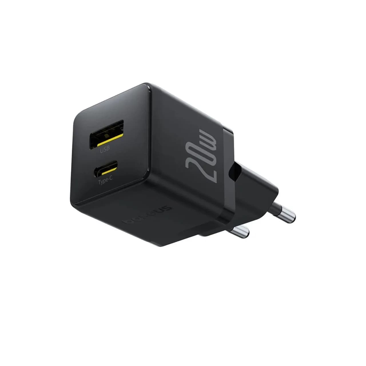 شارژ دیواری فست و PD دو پورت Baseus مدل Palm 20W – مشکی – AV