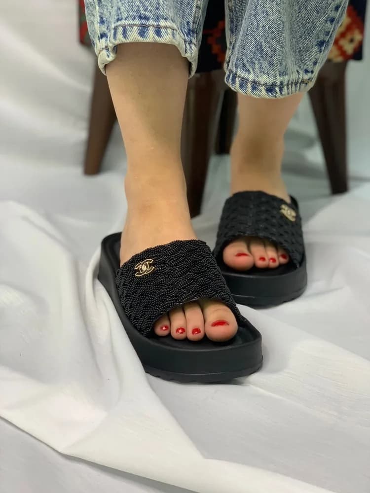 صندل زنانه لژ دار راحتی نوار بافت — تصویر ۲