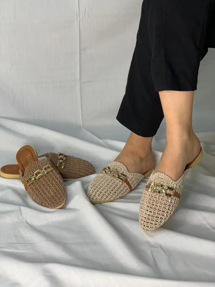 صندل حصیری جلوبستهٔ زنانه پشت‌باز