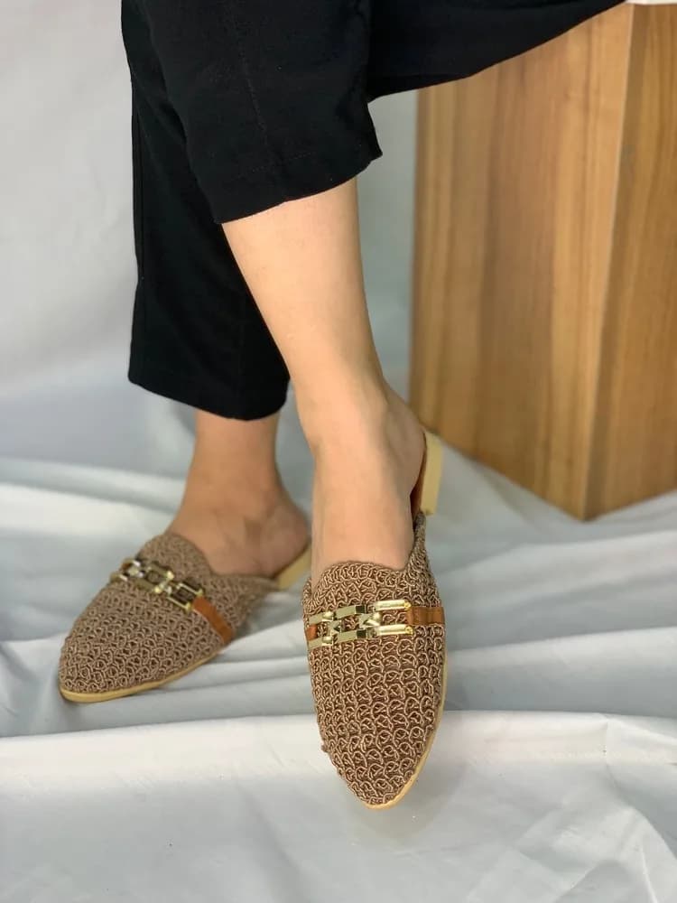صندل حصیری جلوبستهٔ زنانه پشت‌باز — تصویر ۳