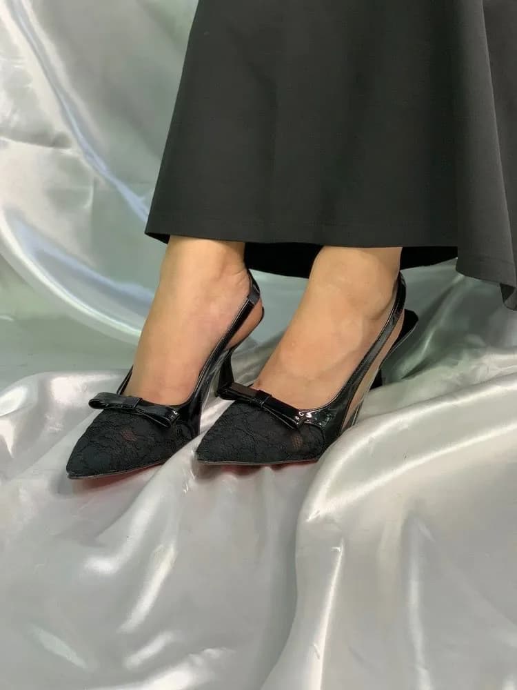 کفش مجلسی زنانه گیپوری پاپیونی — تصویر ۴