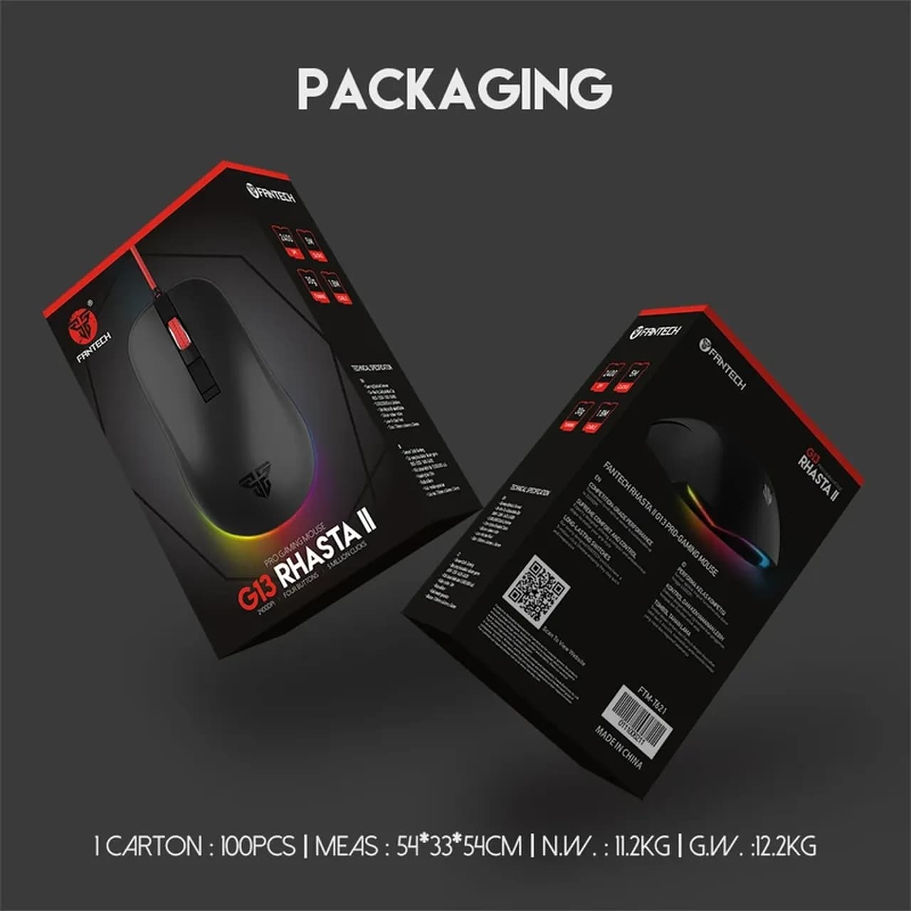 ماوس باسیم Fantech مدل RHASTA II G13 – مشکی — تصویر ۳
