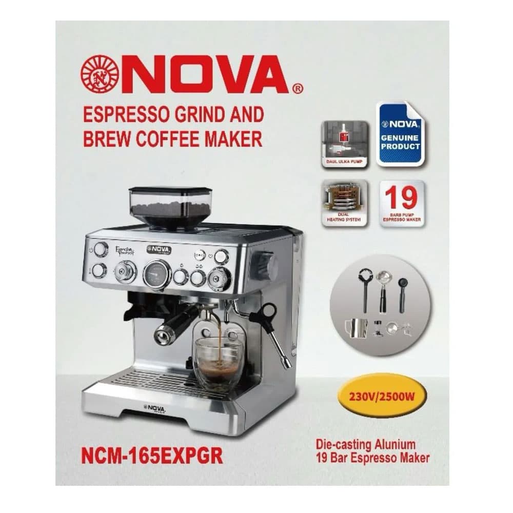 دستگاه اسپرسو ساز نوا مدل NCM-165 ا NOVA NCM165 Espresso Maker — تصویر ۳