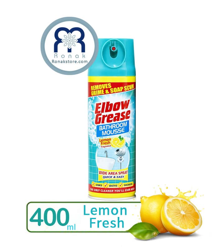 فوم پاک کننده سرویس بهداشتی و شیرآلات البو گریس Elbow Grease با رایحه لیمو حجم 400 میل