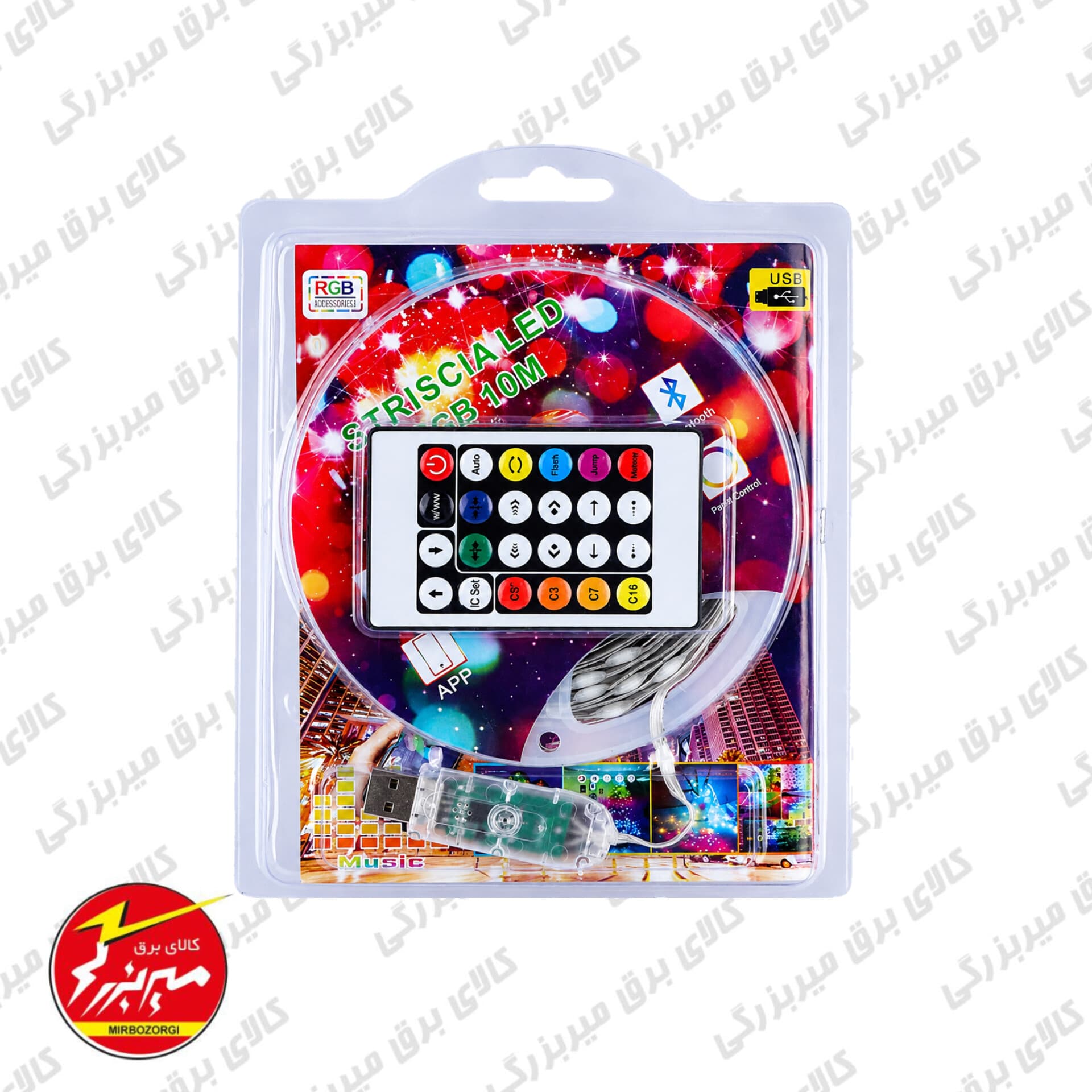 ریسه RGB ۱۰ متری USB