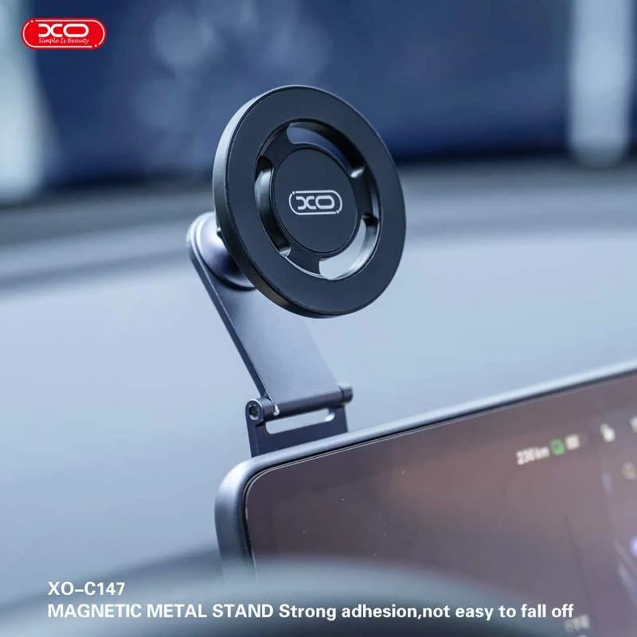 هولدر گوشی موبایل مگنتی پایه دار XO مدل XO-C147 – مشکی — تصویر ۳