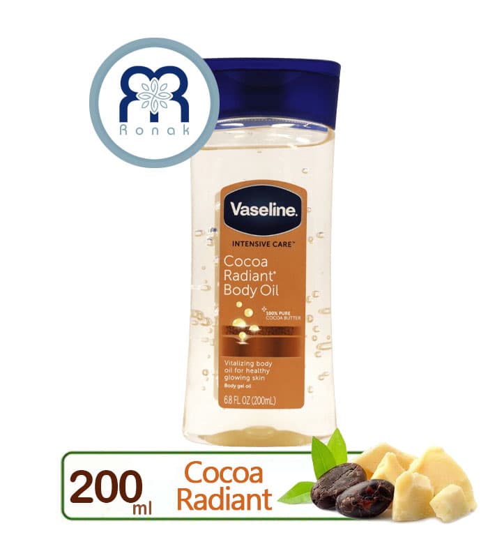 ژل روغن بدن وازلین مدل COCOA BUTTER با رایحه کاکائو حجم 200 میل