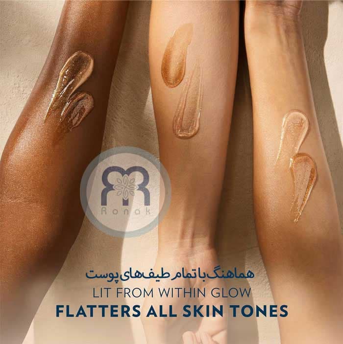 ژل روغن بدن وازلین مدل Golden Hour Glow با رایحه کاکائو و وانیل حجم 200 میل — تصویر ۷