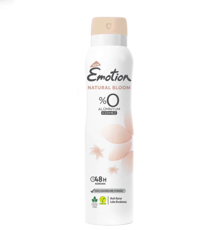 اسپری زیربغل ضدتعریق ۴۸ ساعته زنانه natural bloom ایموشن Emotion