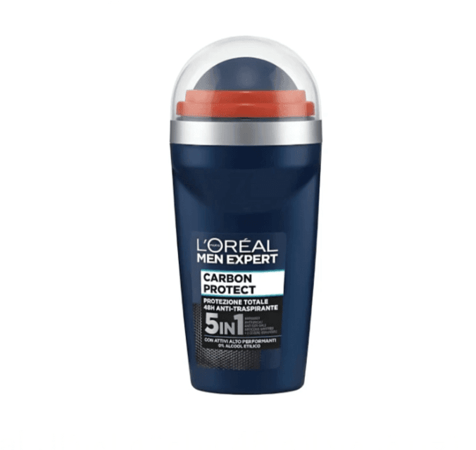 مام رول مردانه زیربغل ضدتعریق 50 میل CARBON protects سیاه ۵ کاره 48 ساعته لورال L’Oréal