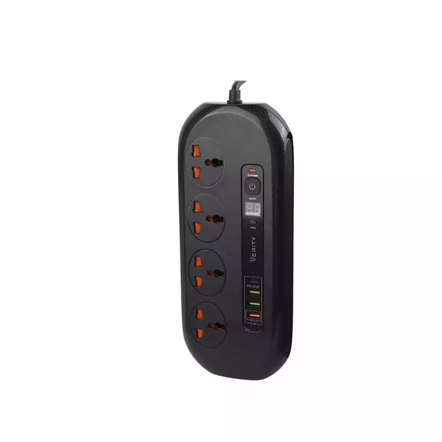 رابط برق شارژردار وریتی ۴ خانه + USB / Type-C — تصویر ۲