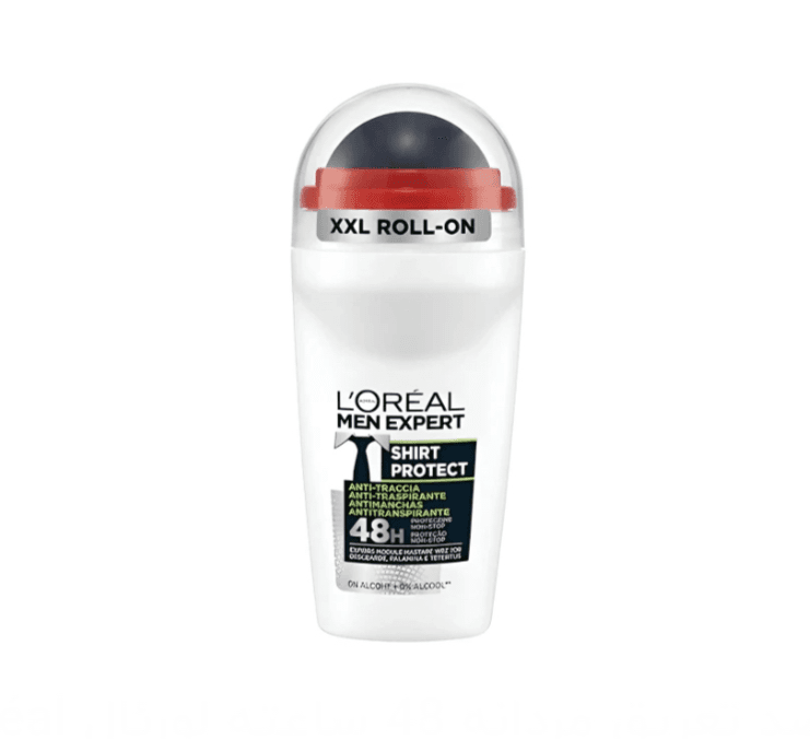 مام رول مردانه زیربغل ضدتعریق سیاه و سفید ۵۰ میل SHIRT PROTEST سفید 48 ساعته لورال L’Oréal