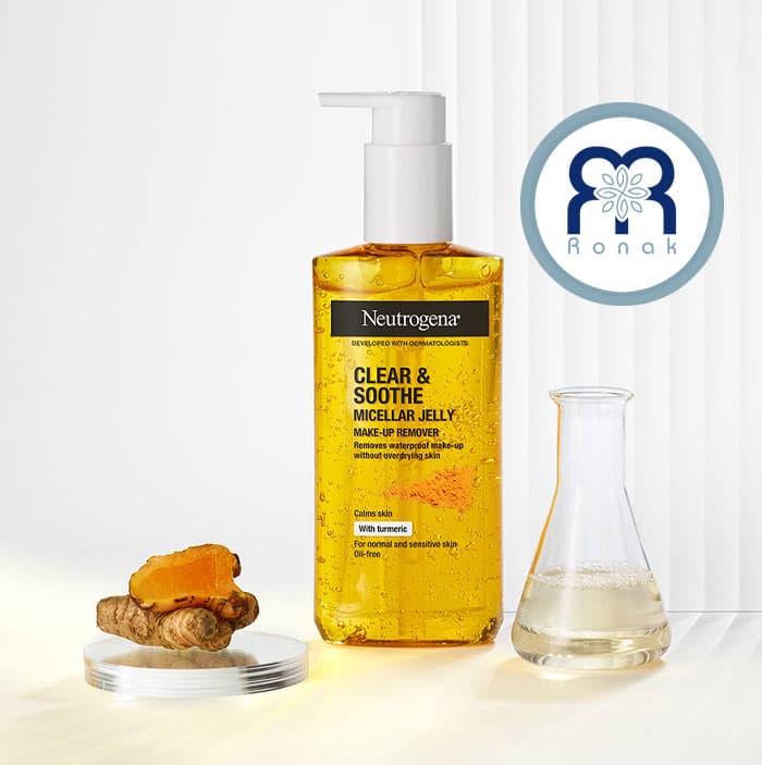 پاک کننده آرایش میسلار ژلی نوتروژینا Clear & Soothe حجم 200 میل — تصویر ۵