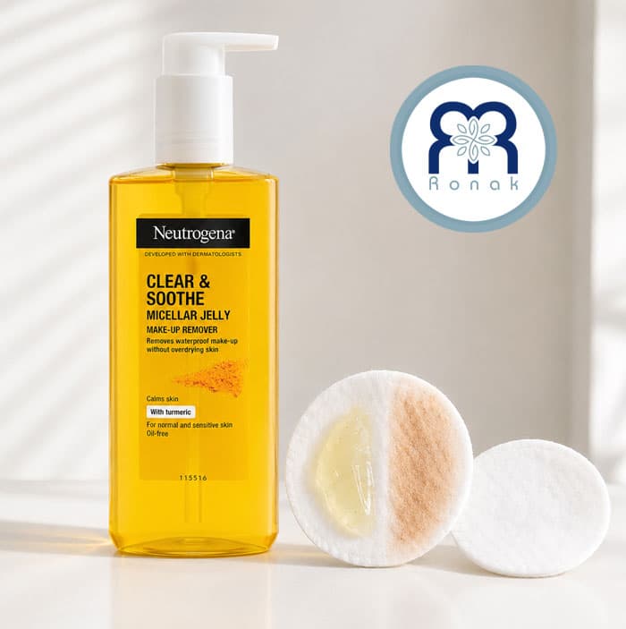 پاک کننده آرایش میسلار ژلی نوتروژینا Clear & Soothe حجم 200 میل — تصویر ۳