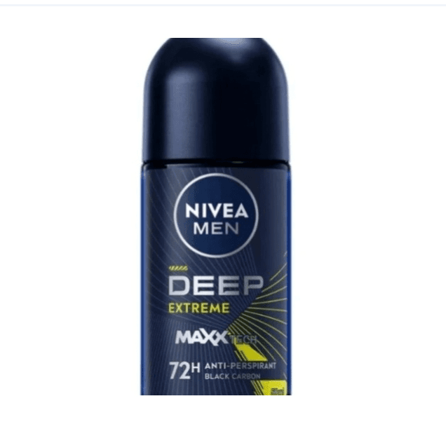 مام رول مردانه نیوا DEEP extreme حجم ۵۰ میل با ماندگاری 72 ساعت Nivea