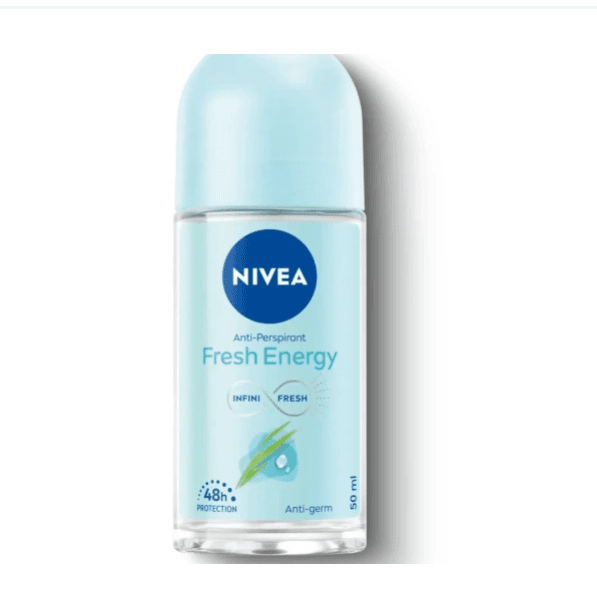 مام رول ضد تعریق زنانه نیوا fresh energy حجم ۵۰ میل با ماندگاری 72 ساعت Nivea