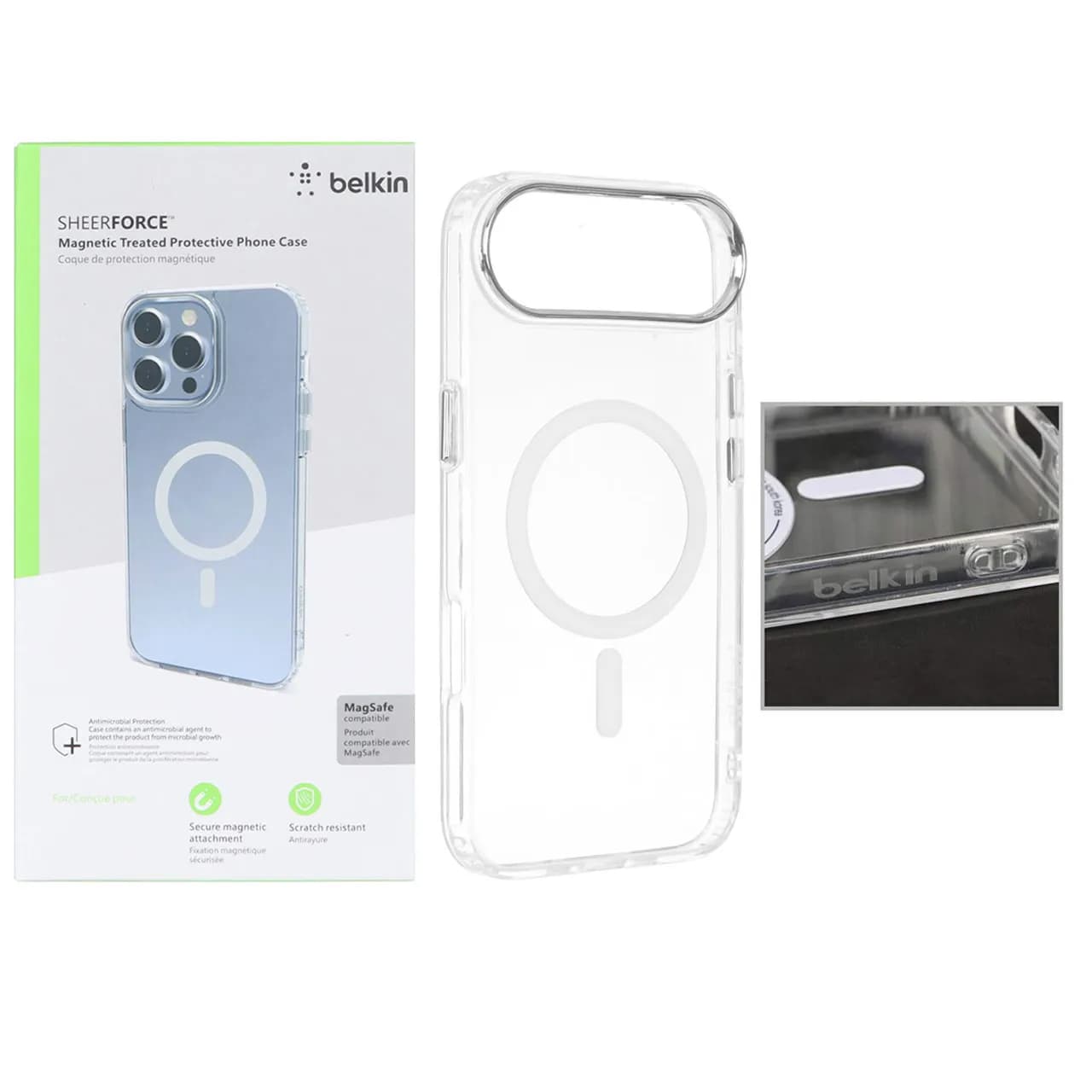 قاب belkin شفاف Magsafe مدل Apple iPhone 17 Air (پک دار)