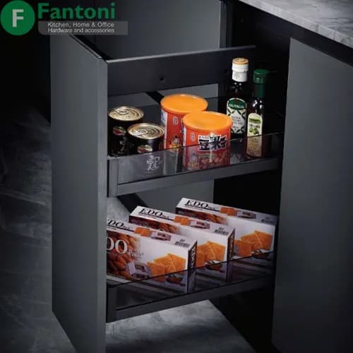 سوپر جا بطری زیر صفحه کریستال دو طبقه متصل به بدنه با آرام بند