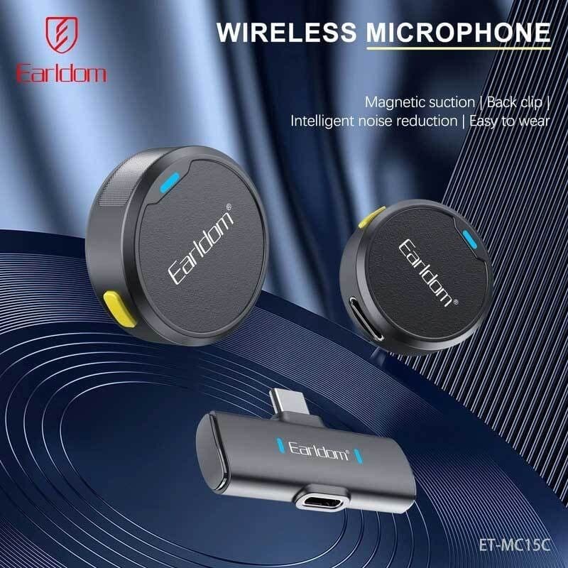 میکروفن یقه‌ای ارلدام مدل MC15C بی‌سیم با درگاه USB-C — تصویر ۳