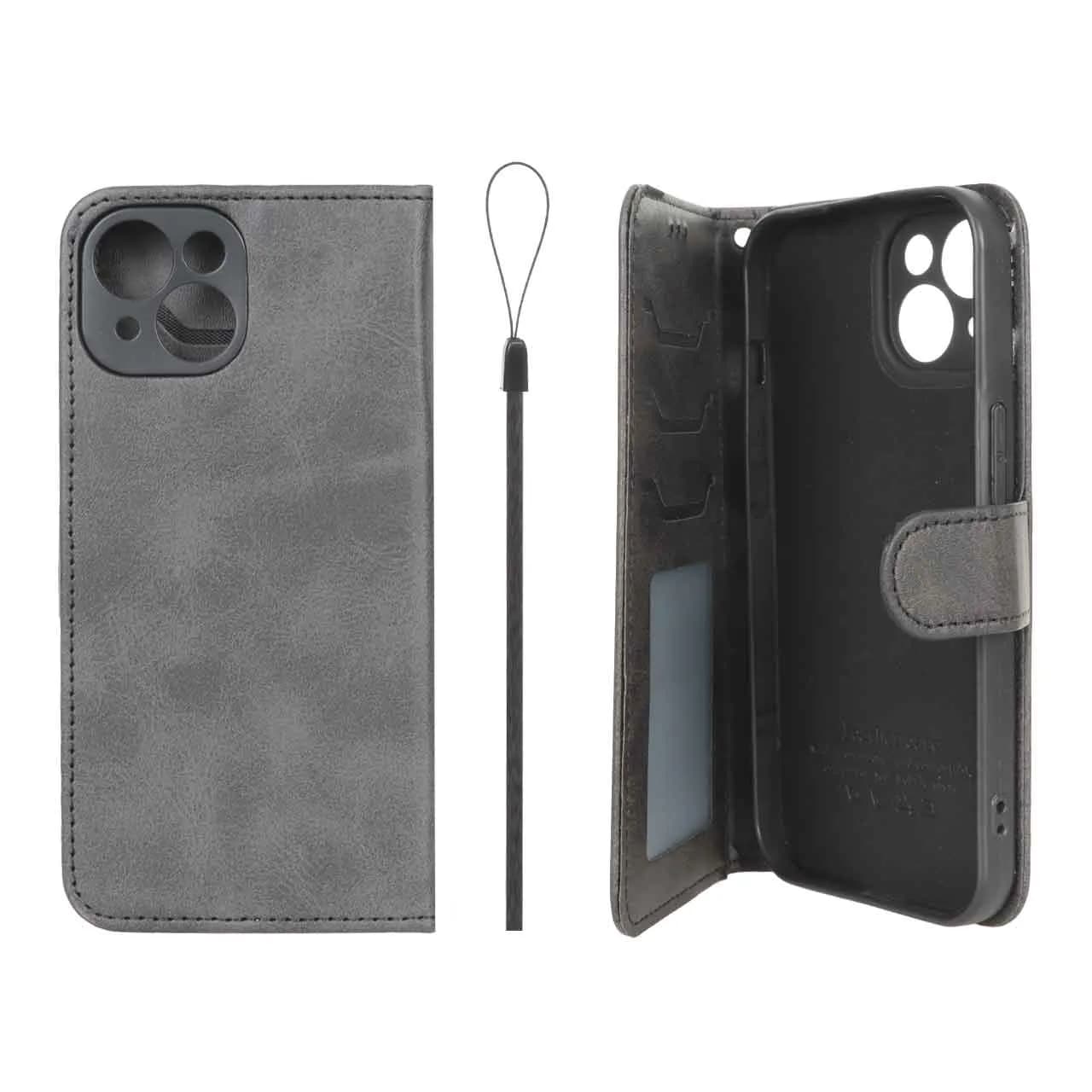 کیف موبایل مگنتی درجه یک داخل خز MNC Plus مناسب آیفون iPhone – مشکی