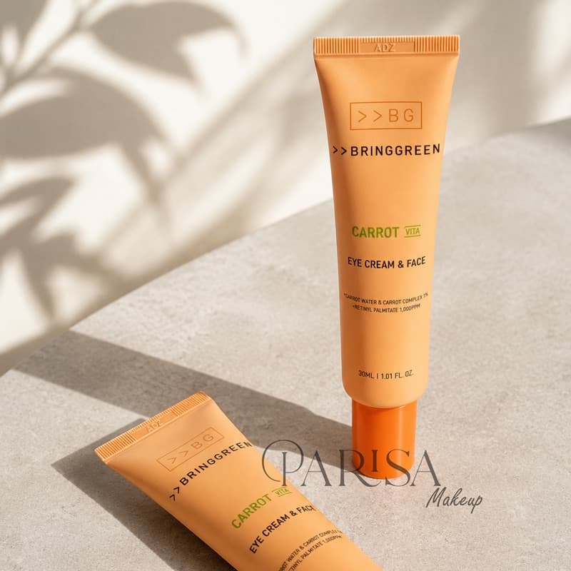 کرم دور چشم و صورت هویج برینگ گرین Bring Green مدل Carrot Vita Eye Cream & Face(30 میل جدا شده از پک) — تصویر ۲