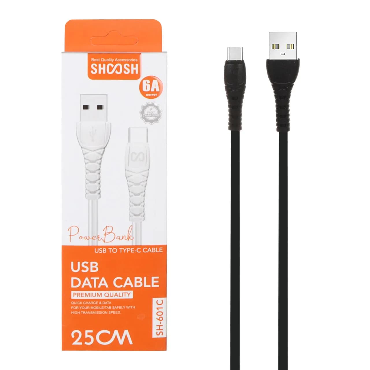 کابل شارژ فست پاوربانک Shoosh Type-C مدل SH-601C – SMO