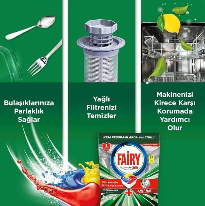 قرص ماشین ظرفشویی FAIRY مدل platinum Plus بسته 75 عددی — تصویر ۵