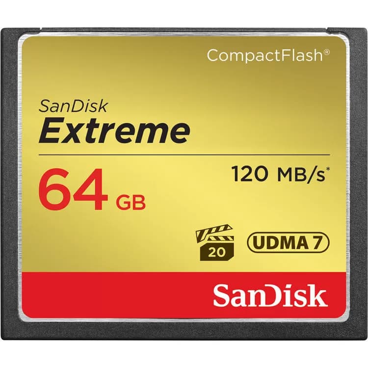 کارت حافظه CompactFlash سن دیسک مدل Extreme سرعت 800X 120MBps ظرفیت 64 گیگابایت — تصویر ۳