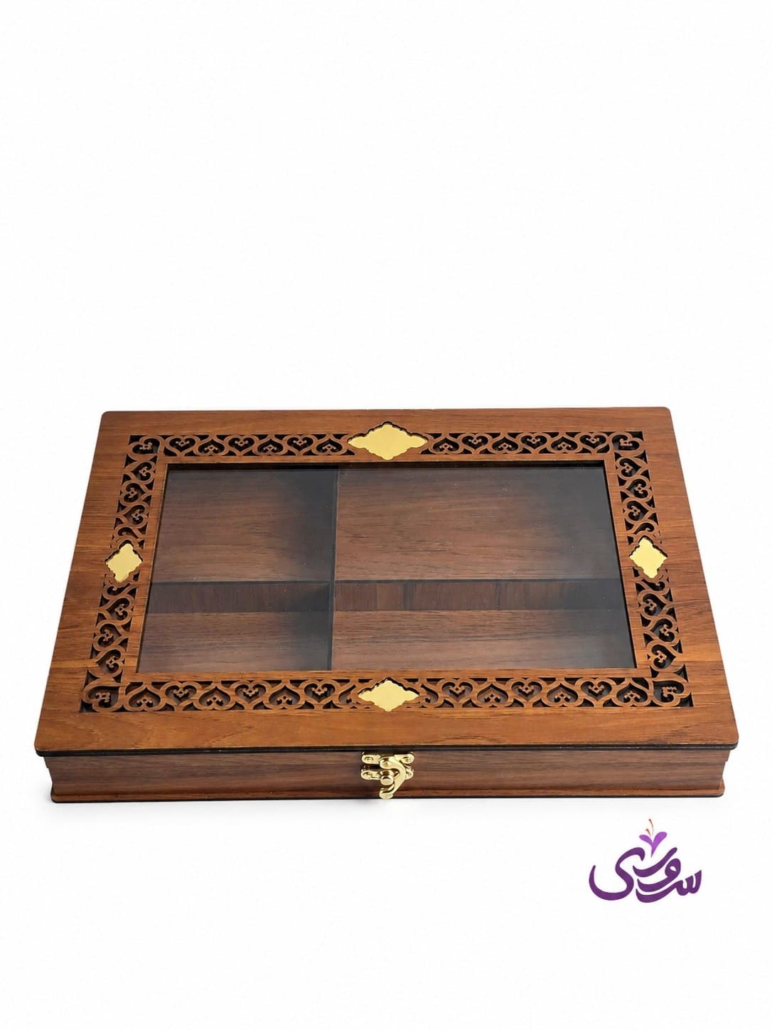 پک چوبی ۴ خانه شیشه ای