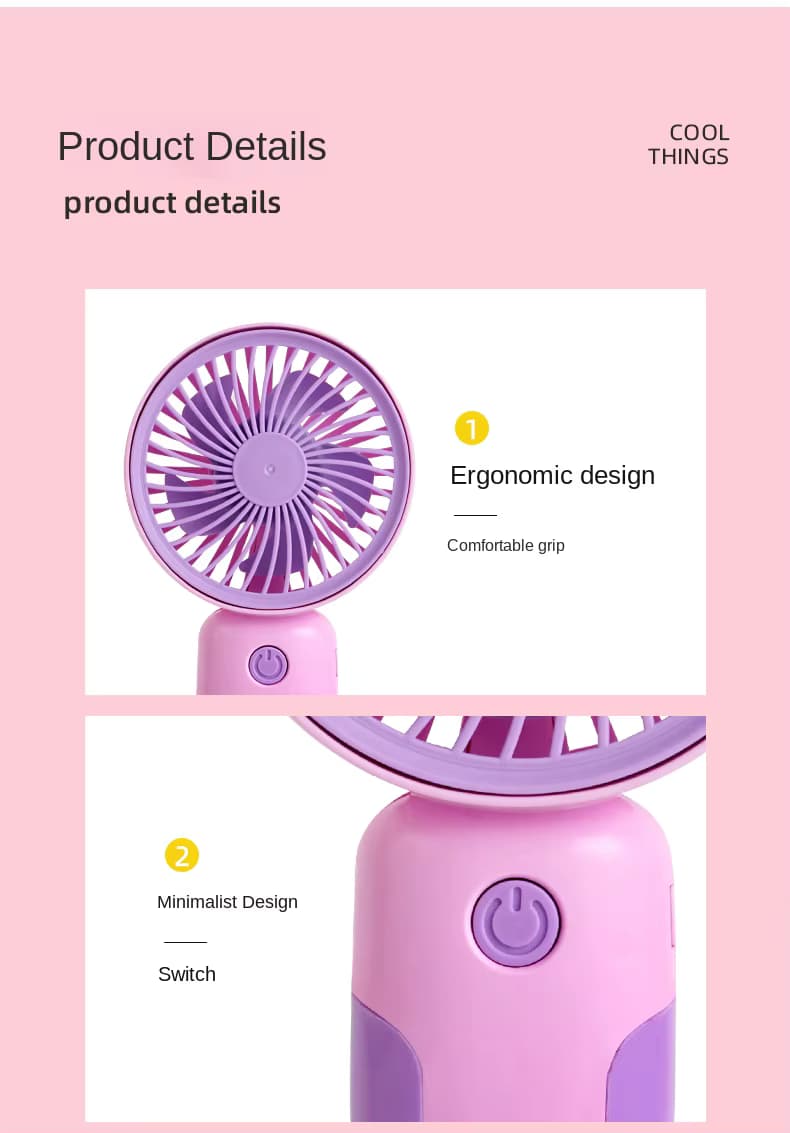پنکه شارژی دستی Mini Fan مدل MJ122 — تصویر ۷