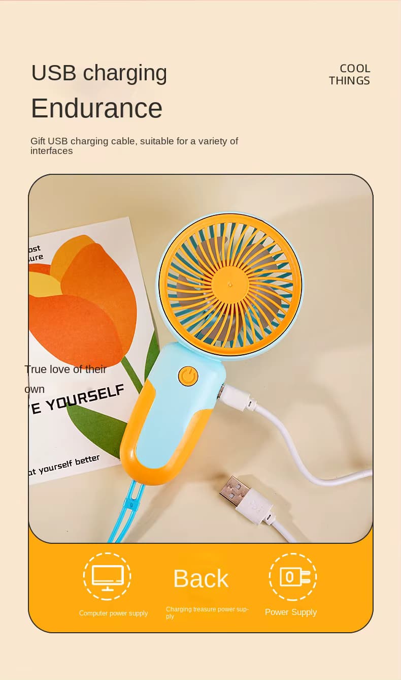 پنکه شارژی دستی Mini Fan مدل MJ122 — تصویر ۳