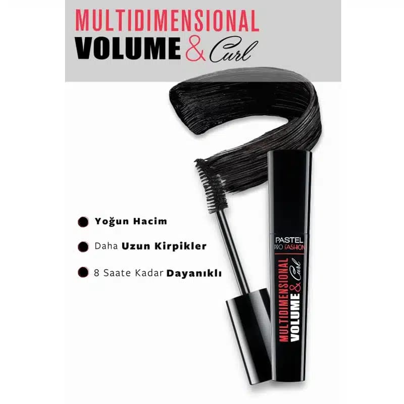ریمل حجم دهنده و فر کننده پاستل پرو فشن PASTEL Pro Fashion مدل Multidimensional Volume & Curl — تصویر ۳