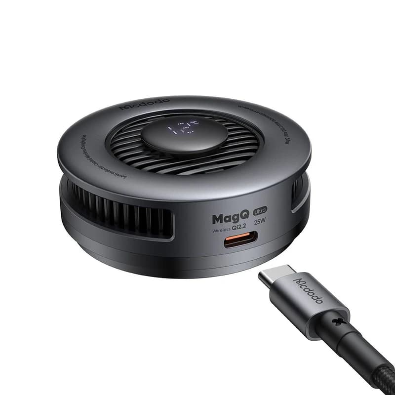 شارژر وایرلس 25 وات مگ سیف فن دار مک دودو مدل CH-8410 — تصویر ۴