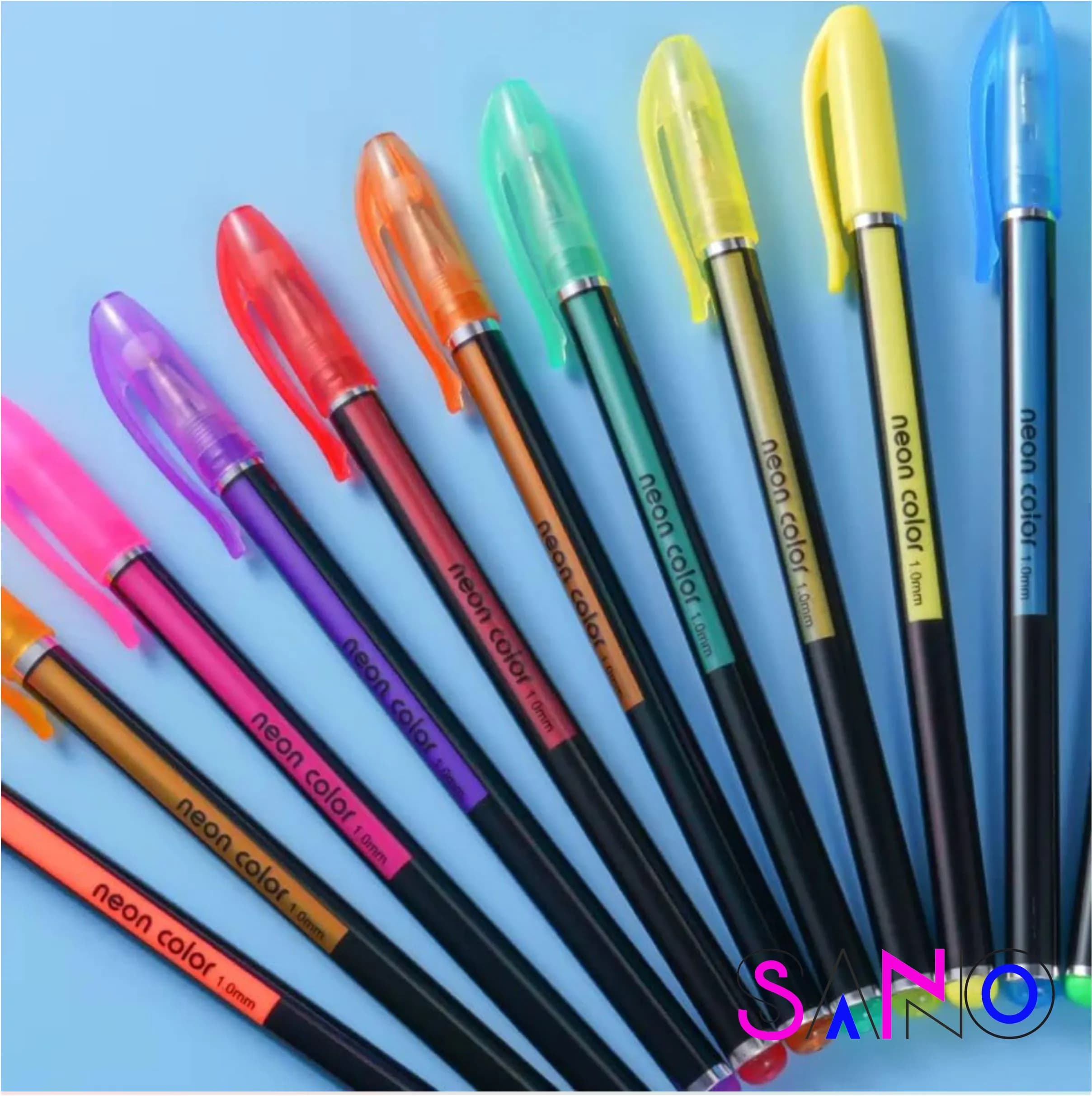 خودکار هایلایتر نئونی ۱۲ رنگ — تصویر ۵
