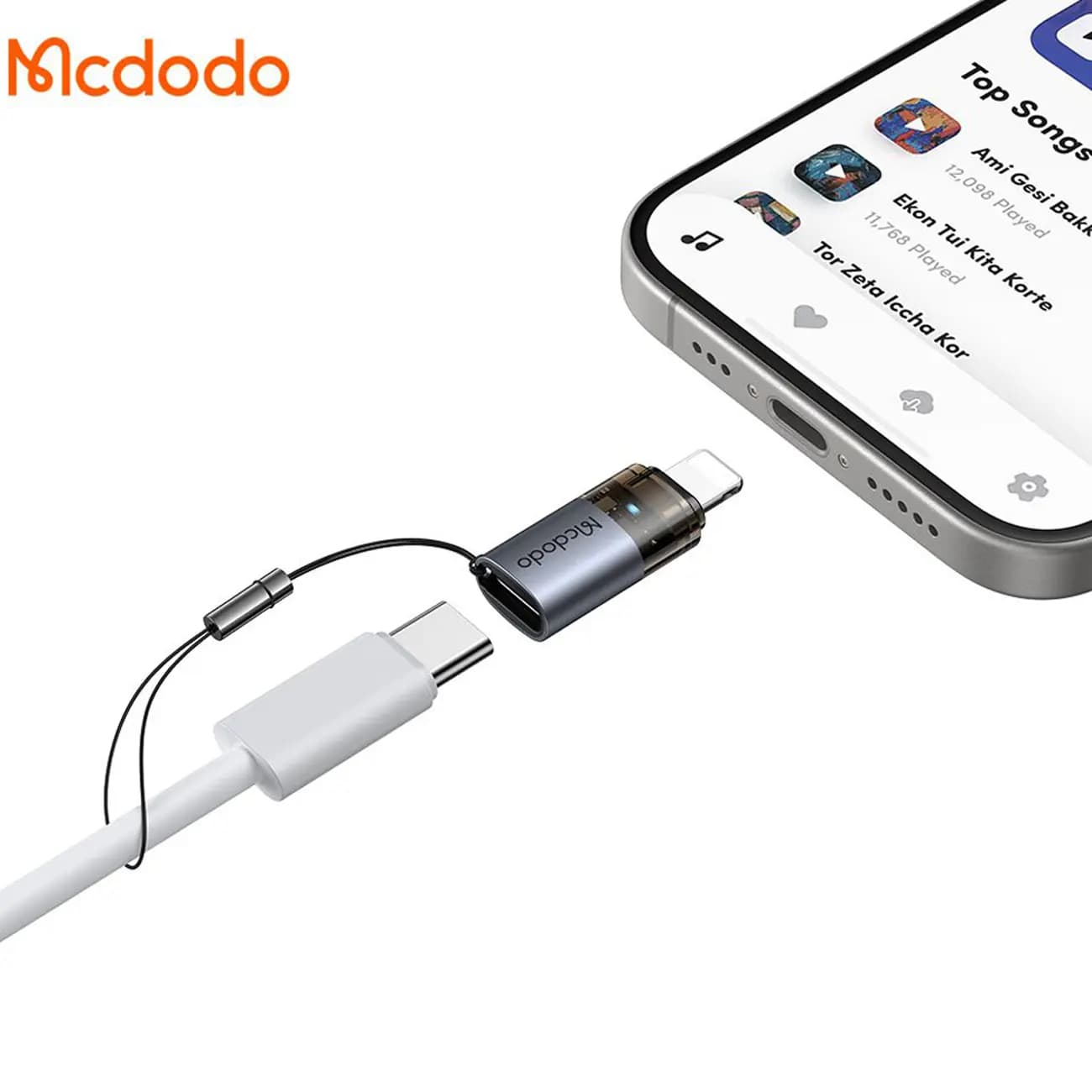 تبدیل USB-C به لایتنینگ مک دودو مدل OT-7630 — تصویر ۴