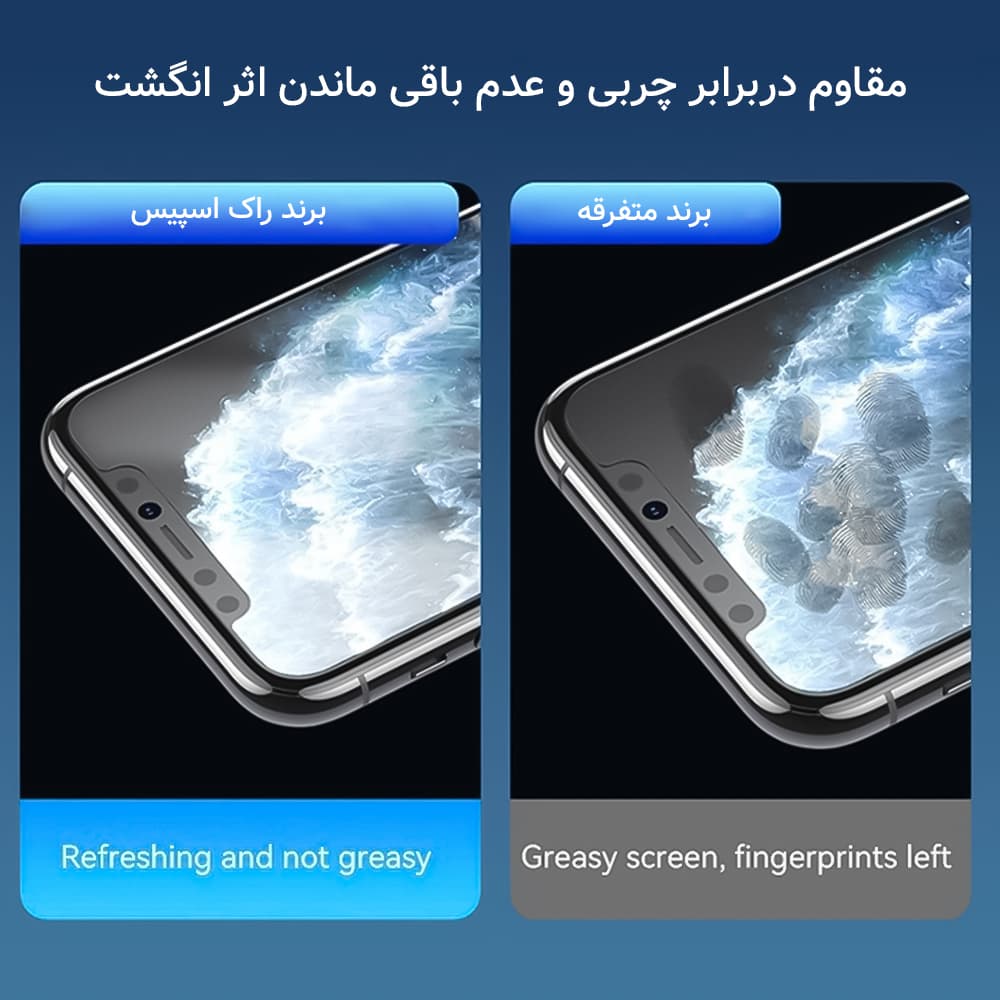 محافظ صفحه نمایش مات راک اسپیس مدل Resistant مناسب برای گوشی موبایل شیائومی Redmi Note 13 Pro Plus — تصویر ۸