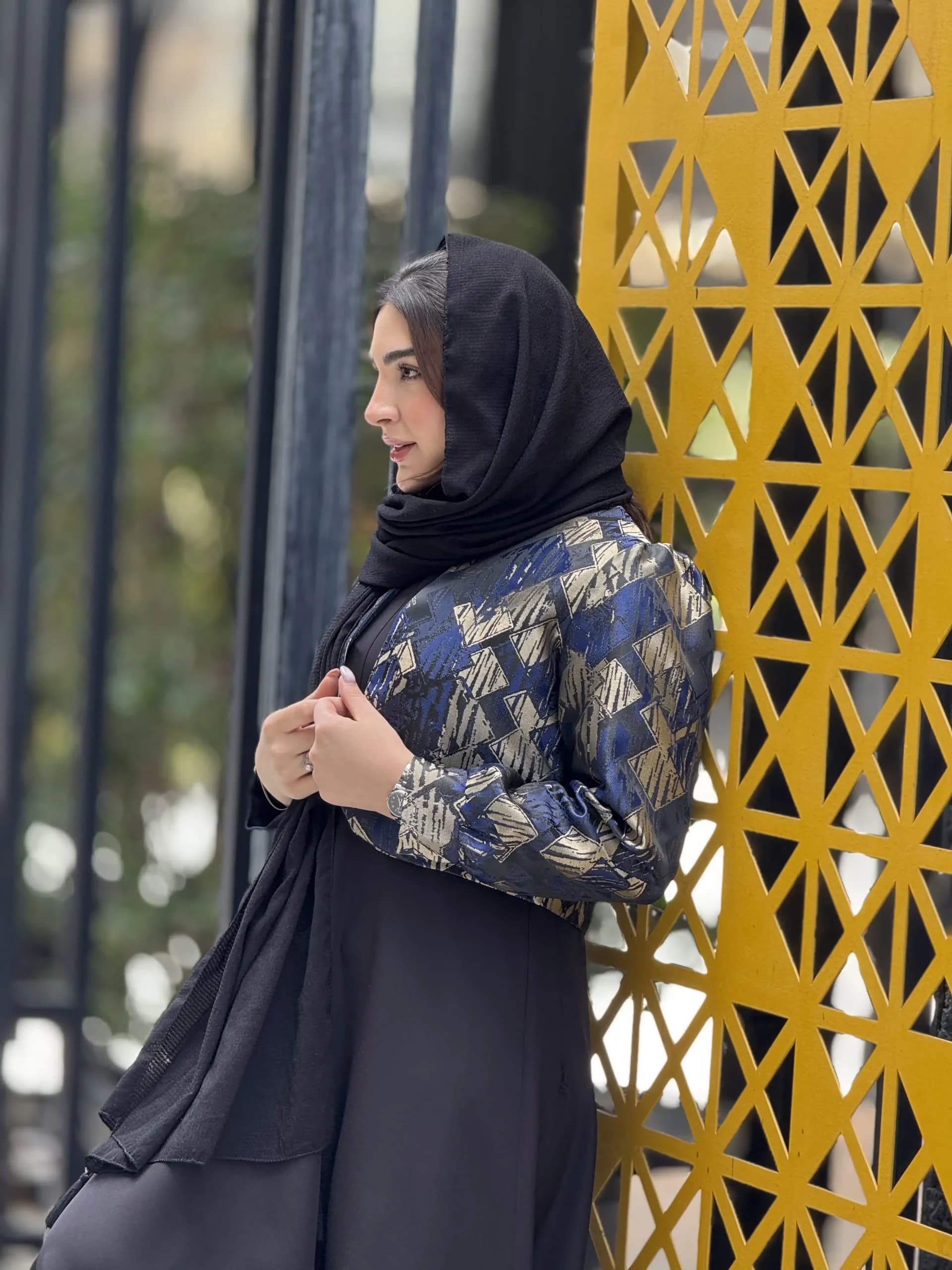 کت و سارافن آیدا (طرح سرمه ای ) — تصویر ۲