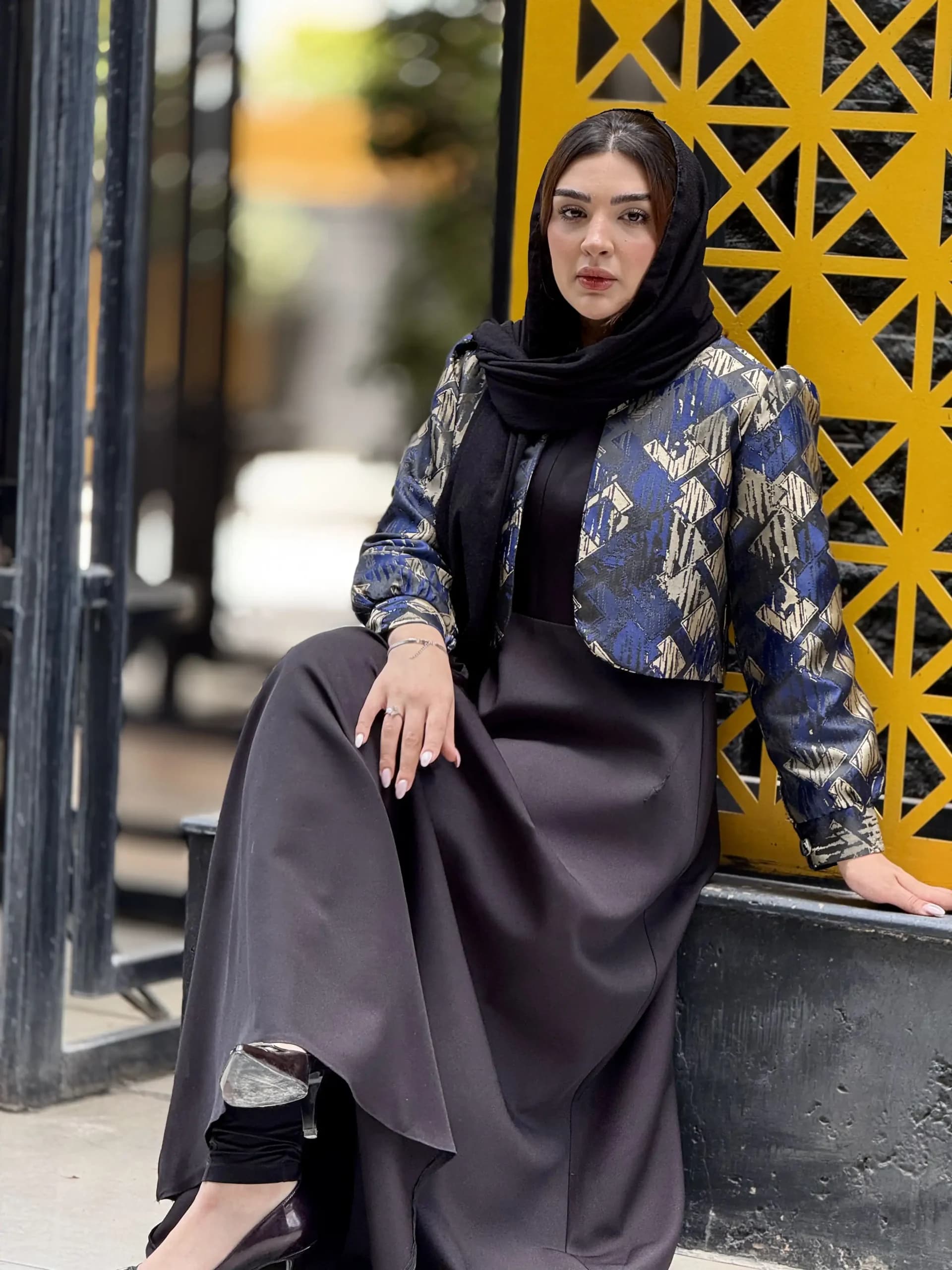 کت و سارافن آیدا (طرح سرمه ای ) — تصویر ۶