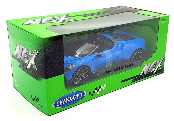 ماکت ماشین Bugatti W16 Mistral 1.24 برند WELLY