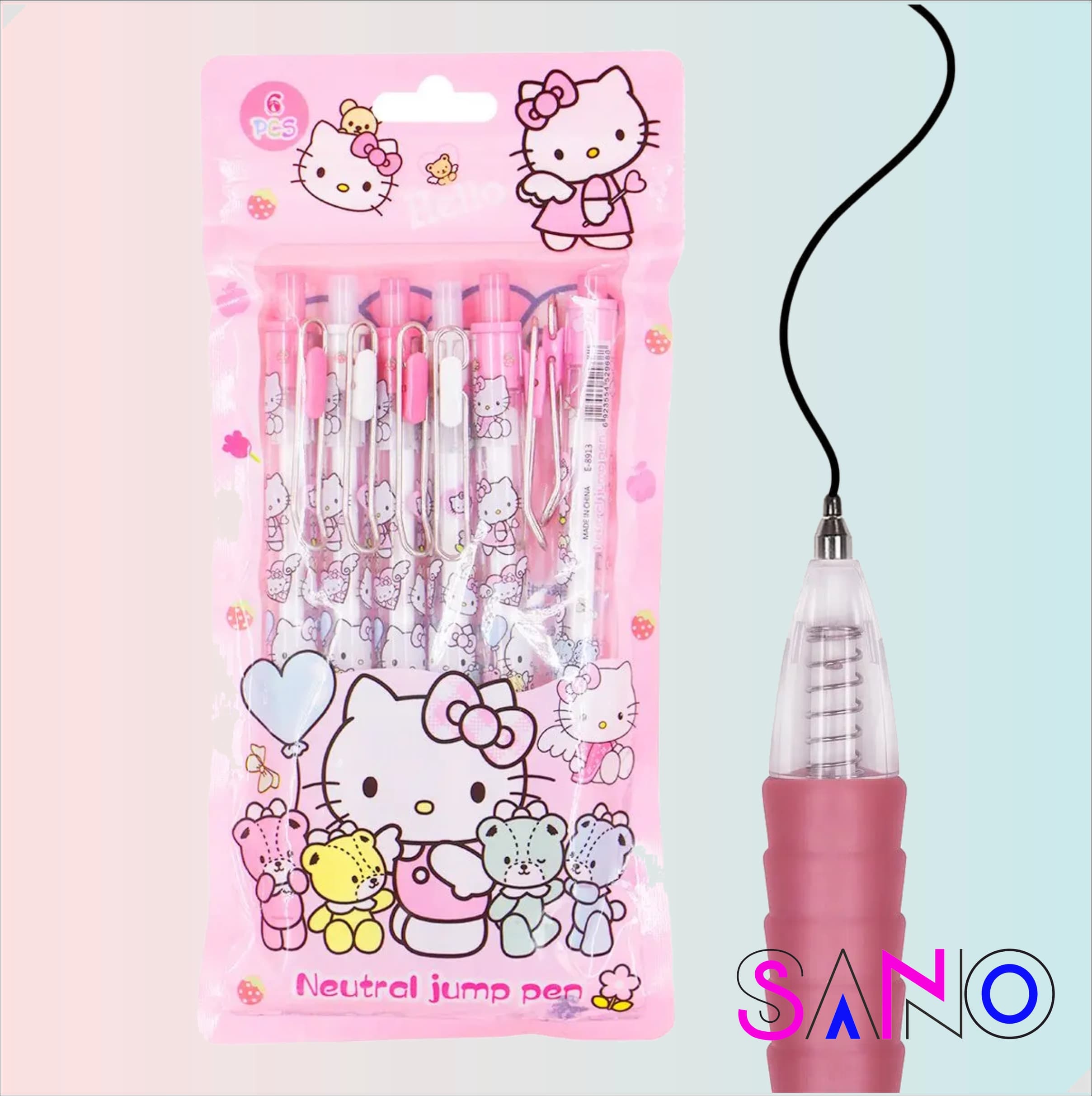خودکار فانتزی هلوکیتی (Hello Kitty) مدل فشاری