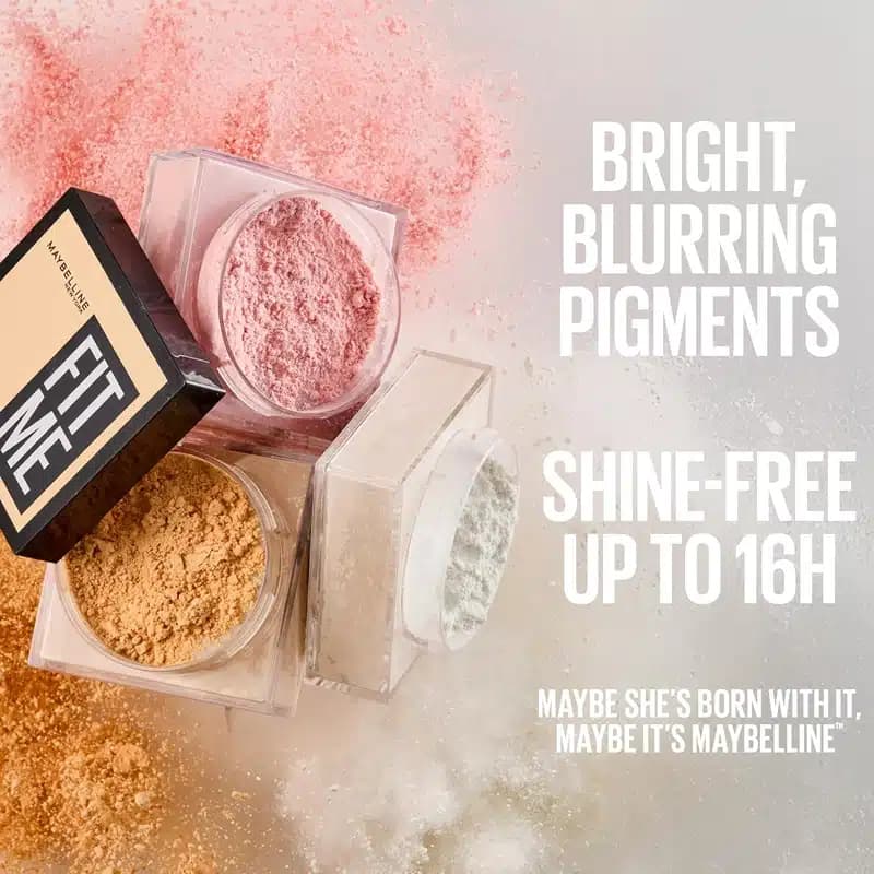 پودر فیکس مات کننده میبلین Maybelline مدل Fit Me 16H Shine Control کد 01 رنگ Translucent — تصویر ۵
