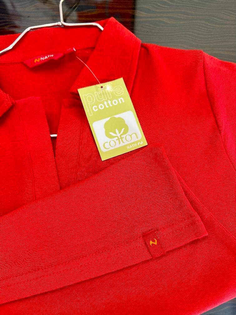 تیشرت یقه هفت قرمز طرح polo — تصویر ۷