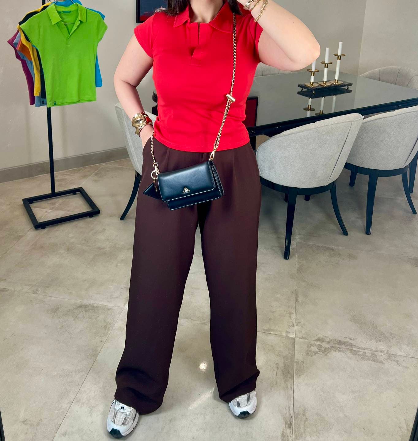تیشرت یقه هفت زرد طرح polo — تصویر ۷