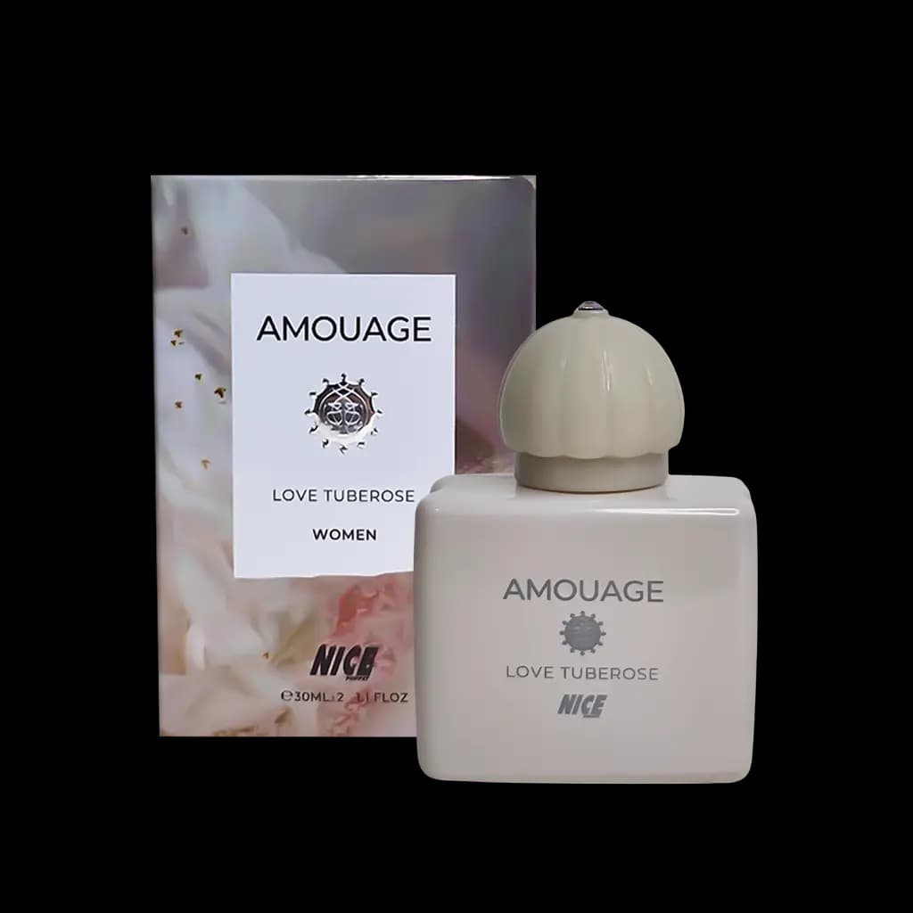ادوپرفیوم مینیاتوری زنانه نایس پاپت Nice مدل آمواج لاو تیوب رز Amouage Love Tuberose حجم 30 میلی لیتر