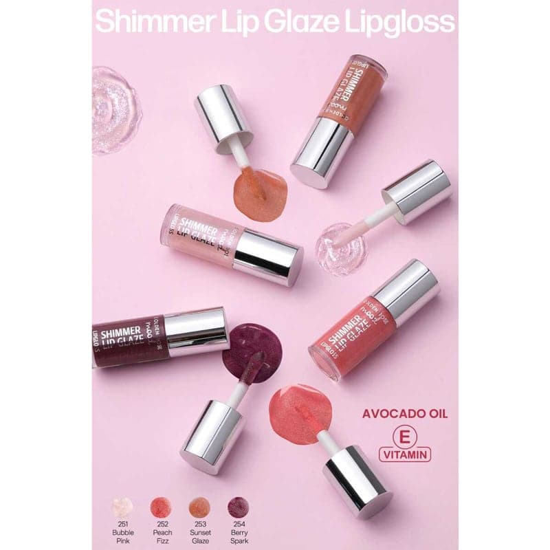 لیپ گلاس شیمری گلدن رز مدل Mood Shimmer Lip Glaze کد 252(رنگ Peach Fizz) — تصویر ۳