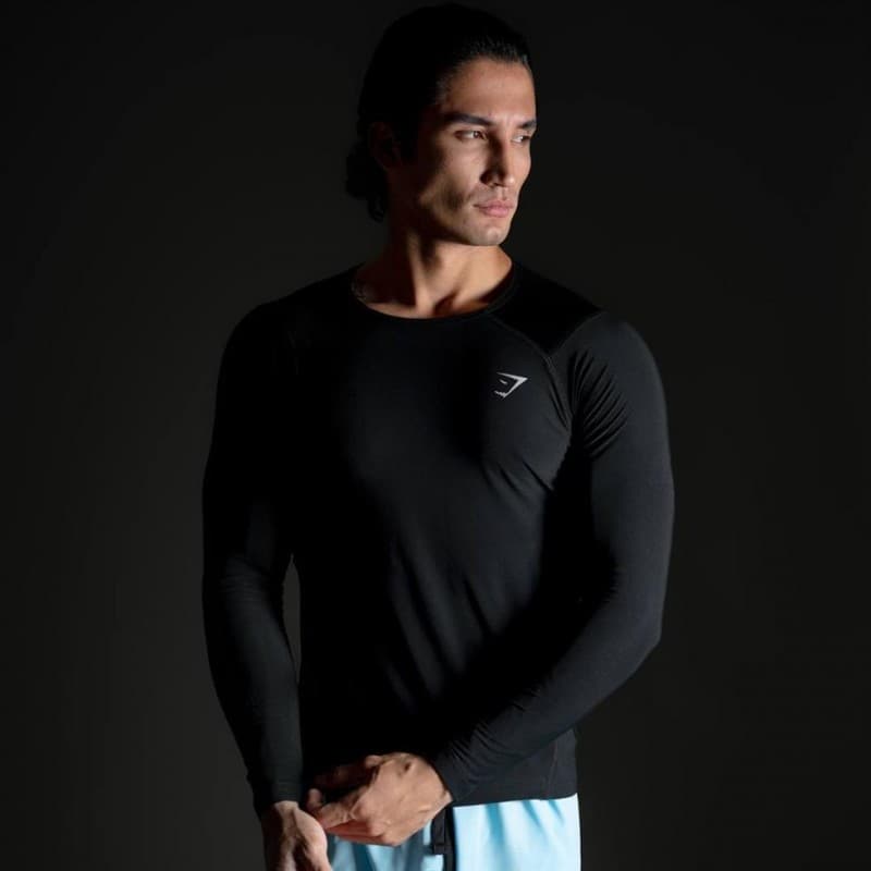 تیشرت مردانه آستین بلند ریون فلامنت Gym Shark — تصویر ۴
