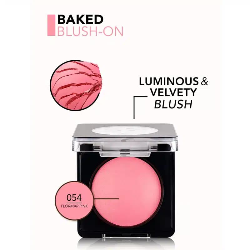 رژگونه فلورمار flormar مدل Baked Blush-On کد 054 رنگ Flormar Pink — تصویر ۳