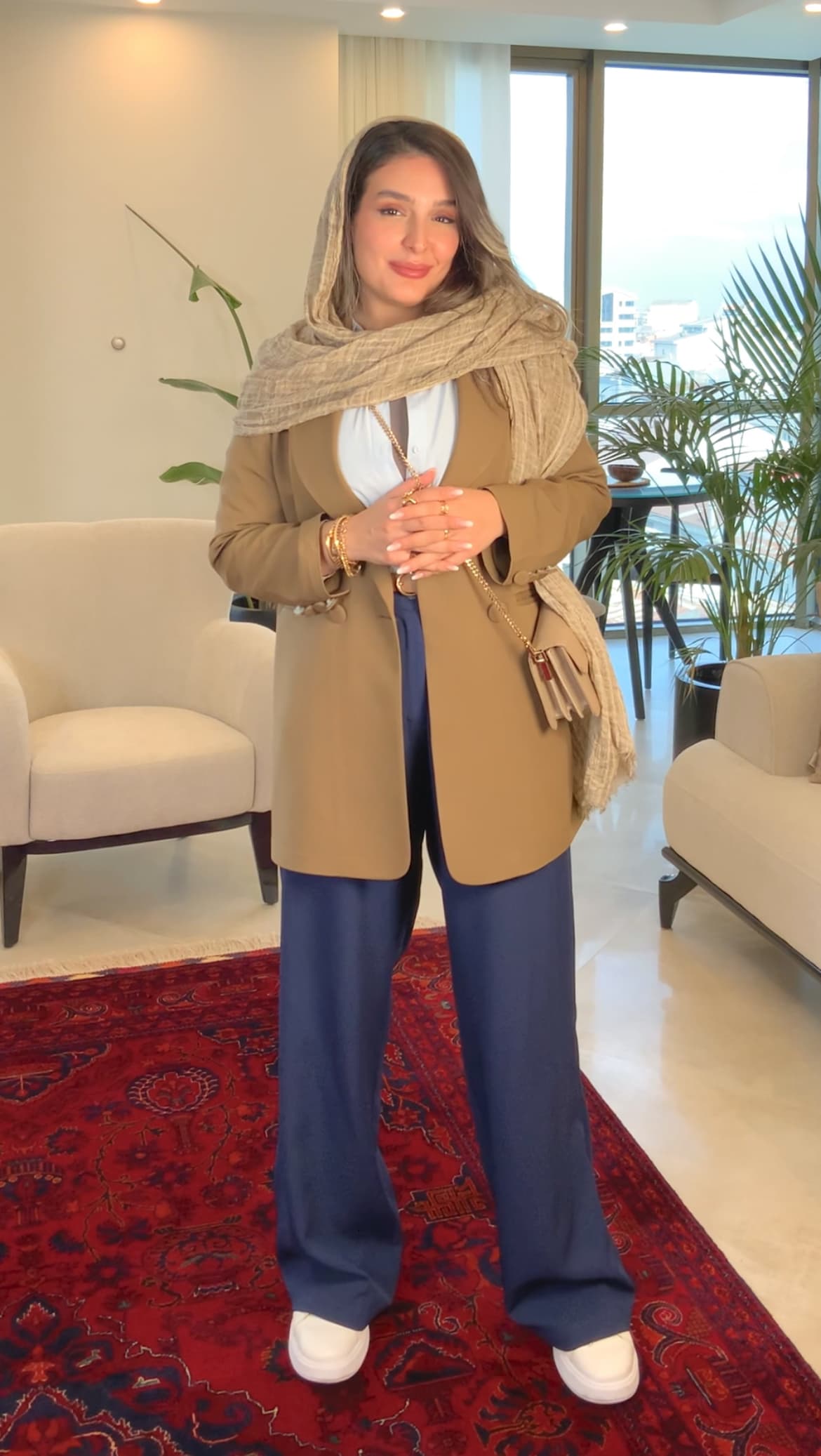 مانتو کتی قد 80 مازاراتی استخوانی مدل آویژه — تصویر ۵